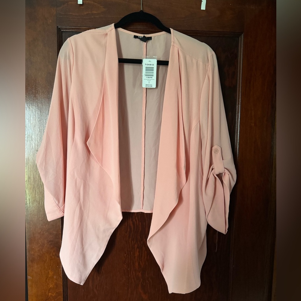 NWT Torrid Pink Crepe Blazer 3x